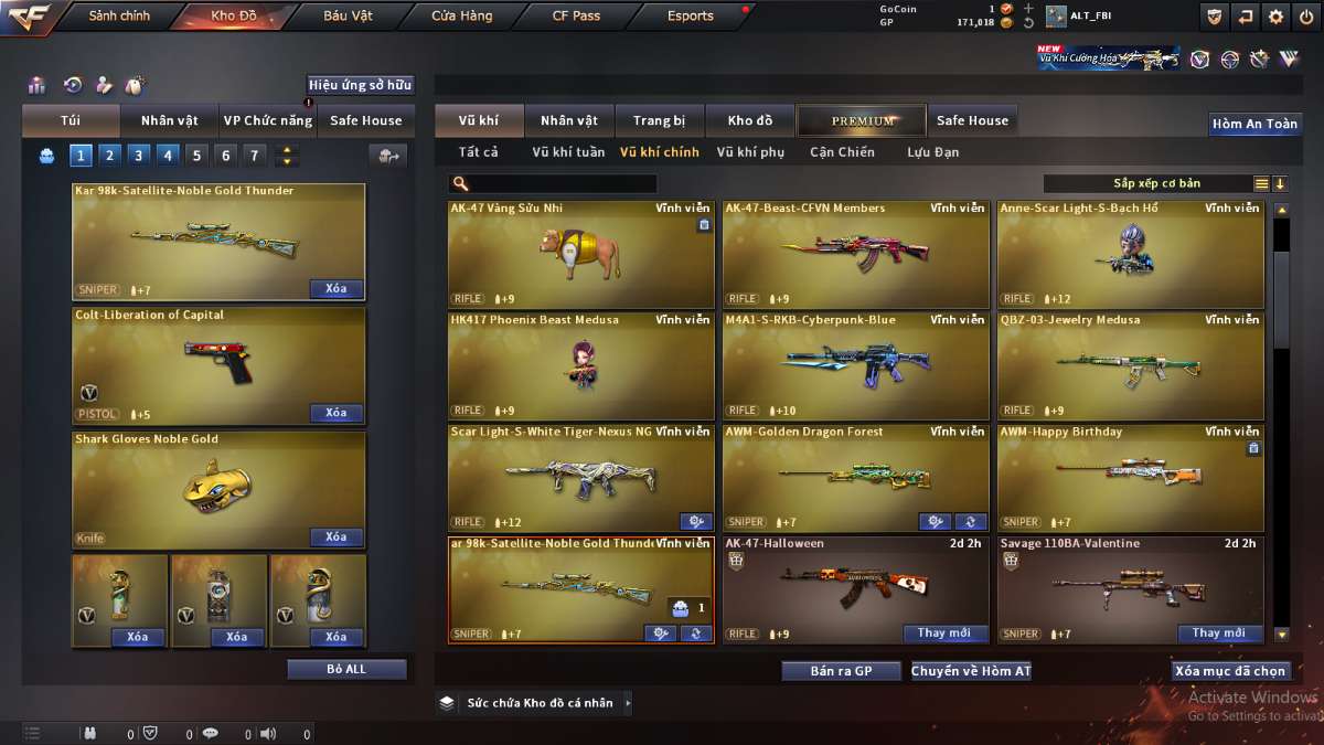 shop acc cf uy tin gia re